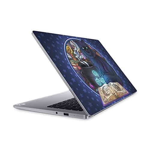 Autocollant vinyle chat noir pour Mi Notebook 14 afin de personnaliser le bureau