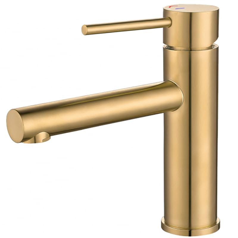 Robinet mitigeur lavabo VALAZ Nansa or mat pour eau froide et chaude