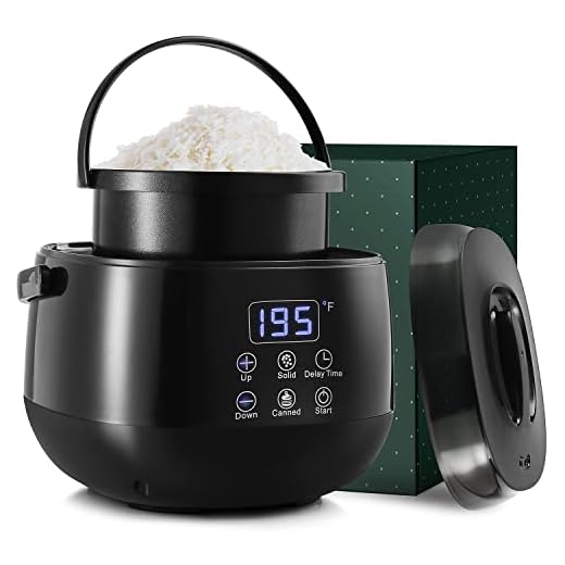 Hearth & Harbor Electric Wax Melter for Candle Making, Small 16oz Candle Wax Melting Pot, Non-Stick Candle Wax Melter for Candle Making, Candle Maker Machine - Fast, Easy, & Clean Candle Melting Pot
