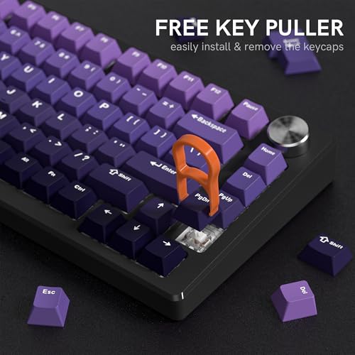 Image of dagaladoo Double Shot PBT keycaps Purple, Cherry Profile Keyboard Keycaps