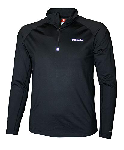 Columbia Men's Steptoe Buttle Half Zip Omni Heat Top Black Omni Wick Shirt (L)