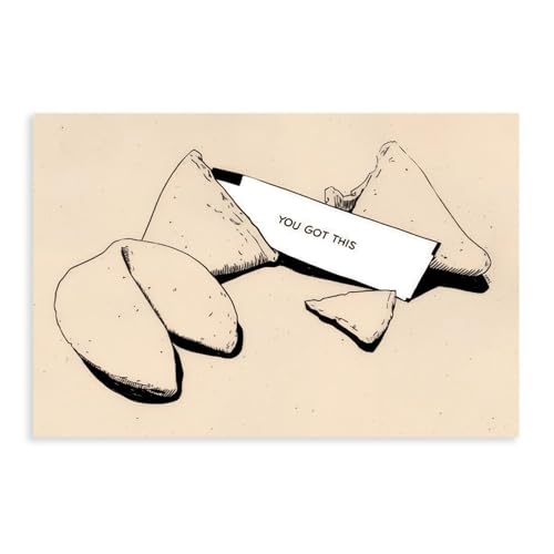 Poster fortune cookie art toile 30x45 cm pour deco salon moderne