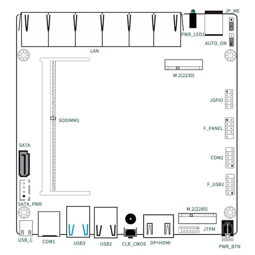 Image of 6 Port i226 2.5G Firewall Micro Appliance, Fanless Firewall Mini PC Alder Lake-N N100, HDMI, DP, Type-C, 4xUSB, AES-NI VPN Router Support pfsense Openwrt, WiFi Slot, Barebone