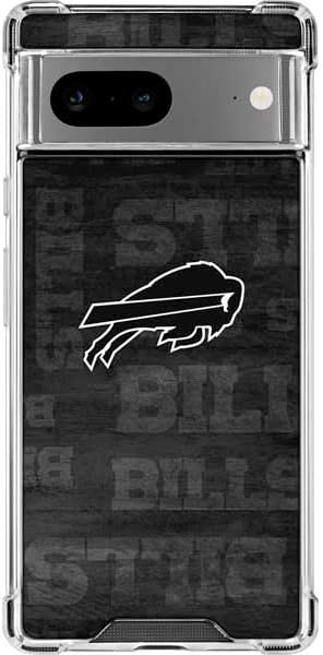 Skinit Clear Phone Case Compatible with Google Pixel 7a - Officially Licensed NFL Buffalo Bills Black & White Design