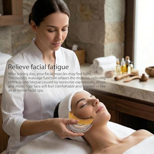 Image of New Lymphatic Contour Face Brush, Manual Facial Sculpting & Lymphatic Drainage Massager, Ergonomic Hypoallergenic Soft Bristles Brush for Anti-Puffiness, Detox & Lift, Improves Skin Glow & Absorption {PACK OF 1}