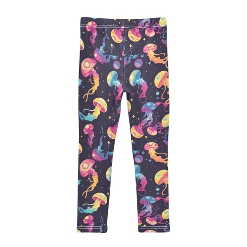 KLL Colorful Jellyfish Toddler Baby Girl Basic Leggings Casual High Waisted Lounge Pants Exercise2