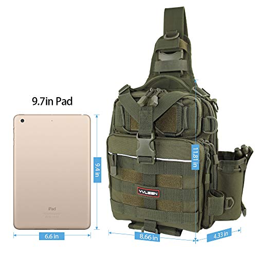 Yvleen Fishing Tackle Backpack Storage Bag，Water-Resistant Fishing Backpack With Rod Holder，Fishing Gear Bag Gift For Men #TOP2