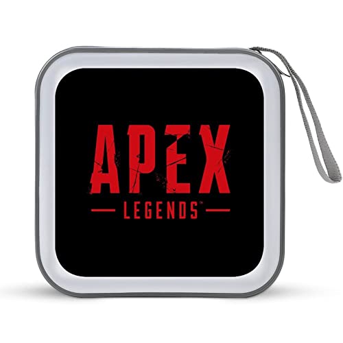 Apex Legends CDケース プラケース スリム BD DVDケース 大容量 40枚収納 ディスク収納ケース 小型 持ち運び便利 可愛い 男女兼用 旅行 自宅用 セミハード ファスナー付