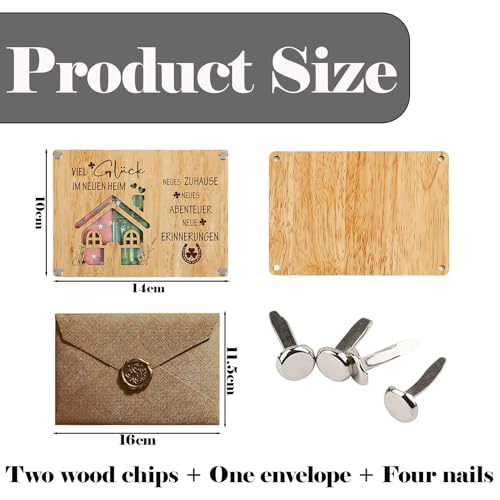 Einzugsgeschenke Wohnung Holzkarte mit Umschlag,Einweihungsgeschenk Geschenke Zum Einzug,Neues Zuhause Karte Geldgeschenk Verpackungen,Umzug Geschenk Ins Haus Geldgeschenke Aus Holz,Hausbau Gifts