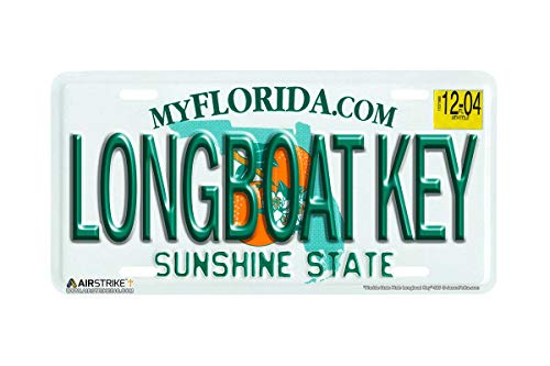 Airstrike Florida State License Plate Longboat Key Replica Novelty Tag Made in USA (Made of Metal)-595