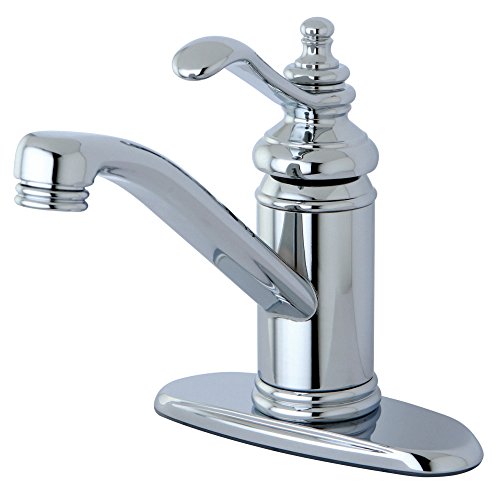 Kingston Brass KS3401TL Templeton 4-Inch Single Handle Centerset Lavatory Faucet with Push Up Drain, Polished Chrome