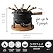 BOSKA Electric Fondue Set Pro/For Cheese, Chocolate and Broth Fondue / 8 people/Robust Cast-Iron/High Quality Materials/Splash Guard Included/Extra-long Cord/Black