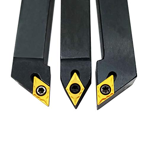 Set 3 Piezas Porta Herramientas de Torno 1/2" CNC Carburo miniatura 3