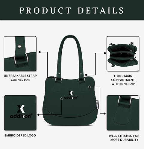 Image of addixon Versatile Handbag: Ladies Hand Bag with 3 Compartments and Double Handle Design