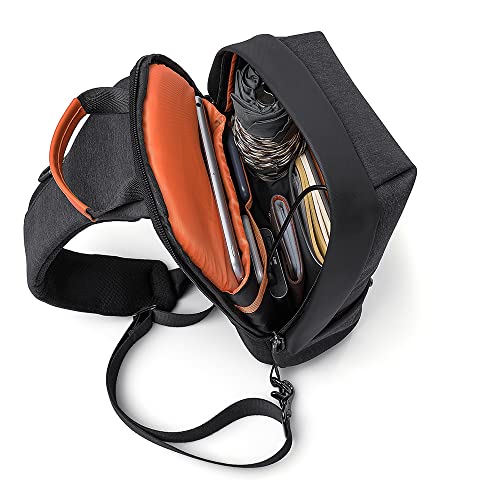 Image of MOCA Tangcool Sling Bag Chest Shoulder Backpack Crossbody Bag with USB Charging Port for Travel, Hiking, Cycling.