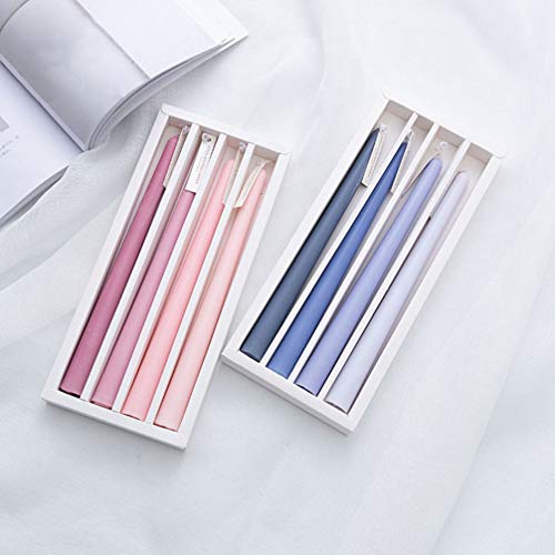 Colored Candlesticks Pink Taper Candles Colored Candle Sticks Smokeless Dinner Candle 10Inch/ 25Cm Fragrant Rose Scented Taper Candlesticks For Home Wedding #TOP3