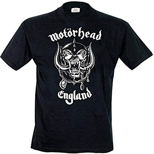 T-shirt Motorhead England Rock Off homme noir XXL vêtement de musique