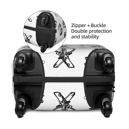 Sign Language Alphabet. Print Fashionable Suitcase Cover Personalized Luggage Protector for Travel and Business4