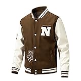 XIAXOGOOL Men's Lightweight Jackets,Mens Fashion Varsity Jacket Causal Slim Fit Cotton Bomber Jacket