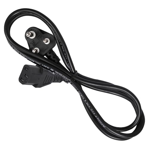 Image of Gigawatts IEC 60320 C13 Female Desktop Power Cord Cable with 3 Pin Connector Computer Mains Electronic Tools for Desktop Monitor Printer UPS and Other Office Equipments