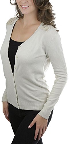 Image of ToBeInStyle Women's Long Sleeve Button Down V-Neck Cardigan