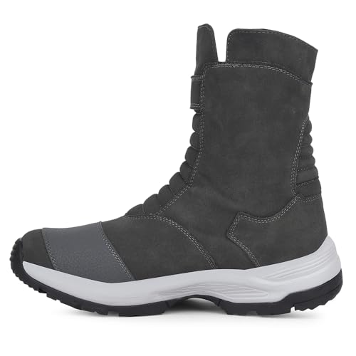 Image of Liberty Healers Black & Dark Grey Boots for Men - Memory Foam Casual Wear