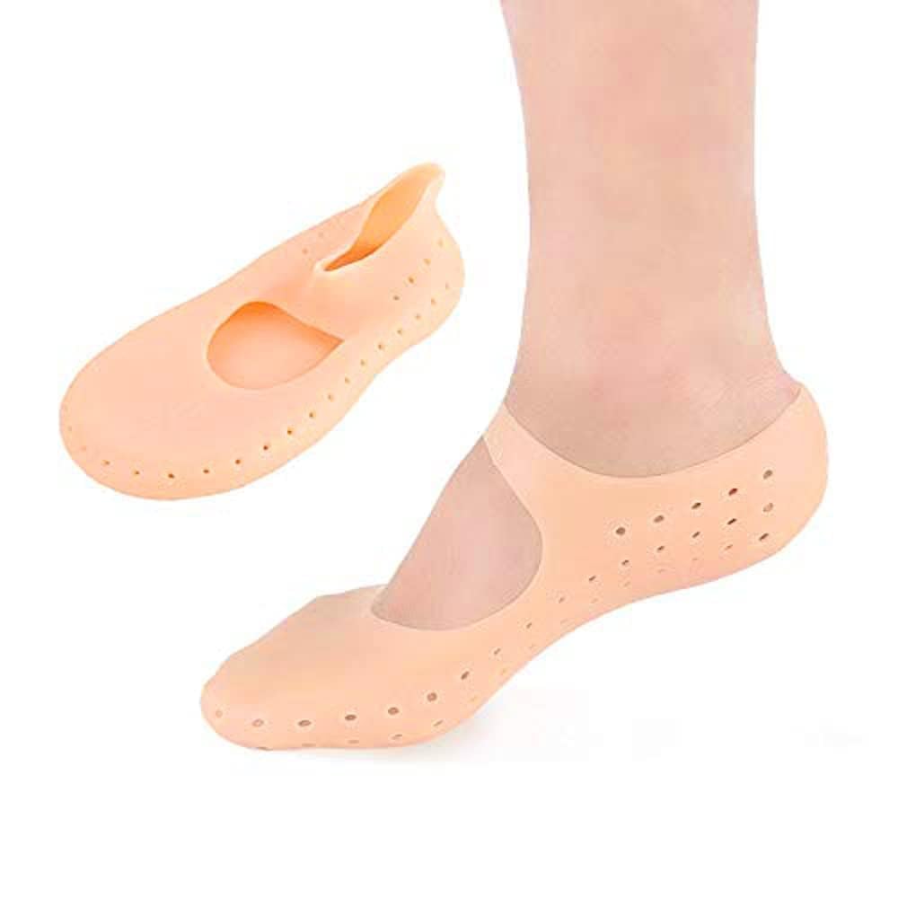 Soft Silicone Foot Protector Cover for Women, Breathable Reusable Gel Foot Cover, Washable Nude Peach Foot Protection Socks for Daily Comfort & Shoe Wear-image-30