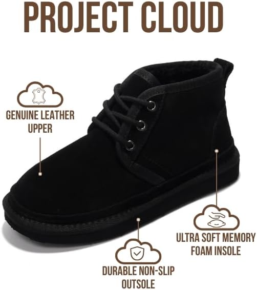 Project Cloud 100% Genuine Leather Women's Ankle Boots - Memory Foam Insole Boots for Women and Non-Slip Lace-up Fall Winter Boots for Women (Julee) - Image 3