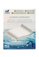 SAM'S PREMIUM Eco Laundry Detergent Sheets (80 Loads) – Plastic-Free, Zero-Waste, Dissolvable Strips for Washing Machines – Compact & Travel-Friendly Laundry Soap Sheets