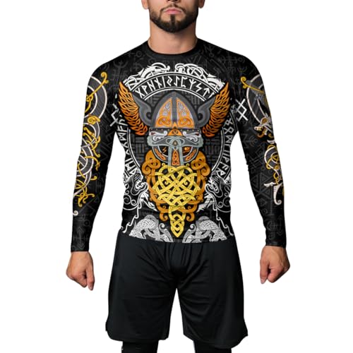 Viking Compression Rash Guard Long Sleeve Baselayer Athletic Fit Shirt for MMA BJJ Jiu Jitsu Training4