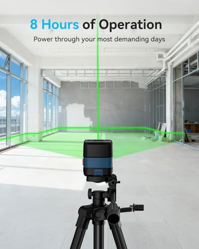 Image of Laser Level with Tripod, RockSeed Cross Line Laser with Self-Leveling, Vertical and Horizontal Line, Rotatable 360 Degree, Carrying Pouch, Battery Included