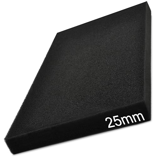 Easyboost Mousse de Filtre à Air 25mm d'épaisseur 28x15cm Universelle à découper pour Scooter Moto Quad Tondeuse Débroussailleuse Motoculteur...