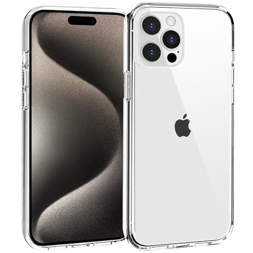 TENOC Phone Case Compatible with iPhone 15 Pro Max Clear Case Shockproof Protective Bumper Slim Cover for 6.7 Inch