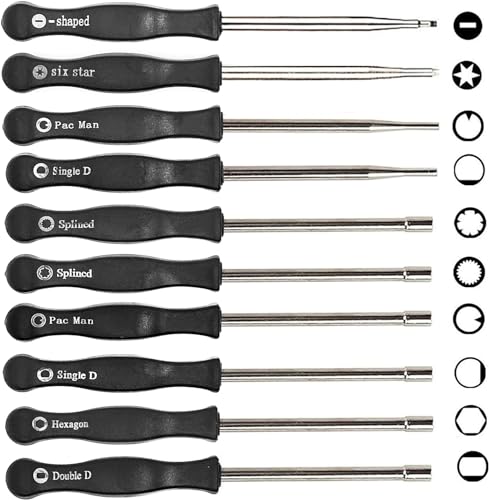 10 pcs Outil de réglage du carburateur Kit de Tournevis pour carburateur à 2 Cycles commun Réglage du Petit carburateur Moteur Réglage de l'outil de...