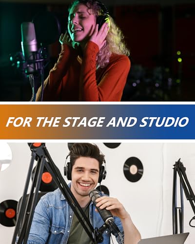 GLANICS XLR Cables 10ft 2 Pack Fully Balanced Nylon Braided XLR Mic Cord Male to Female Microphone Cable 3 pin Oxygen-Free Copper (OFC) for Studio Recording Live Production 10 Feet Black White