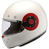 SMK Helmets Retro Full Face Motorcycle Helmet (Pearl White -...