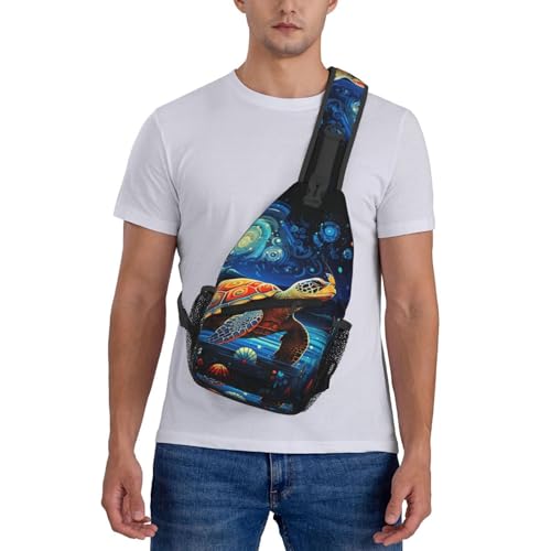 Mochila Sling Star Turtle para mujeres y hombres, ligera y ajustable miniatura 7