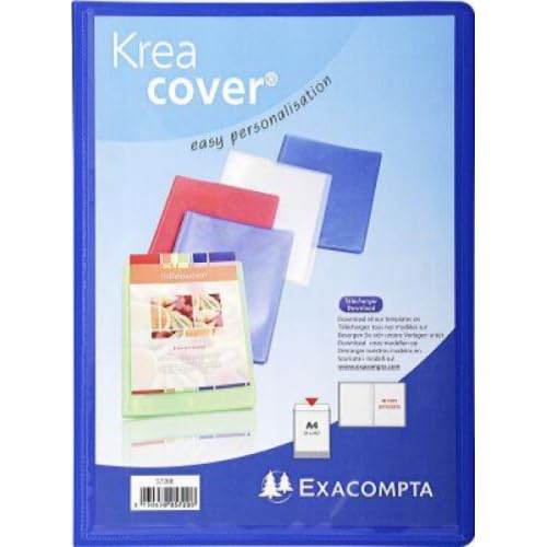 Kreacover Sichtmappe, personalisierbar, blickdicht, 40 Seiten, Polypropylen, verschiedene Farben, 8 Farben, 20 Stück