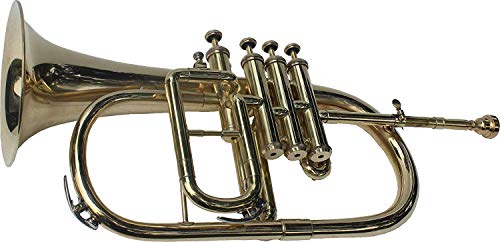 SAI MUSICAL - Cuerno de flúor chapado en latón, 4 válvulas Bb