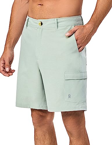 Little Donkey Andy Bermuda masculina leve de secagem rápida com bolsos para golfe, caminhadas, acamp