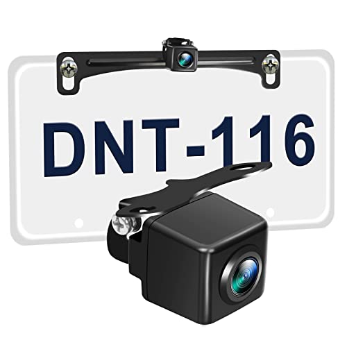 Image of PARKVISION Backup View Camera for Cars Metal Hidden Bracket,160 Adjustable Angles License Plate Mount Rear View Camera,HD 720P for DC12V Vehicle SUV Pickup Truck RV Van Camper Bus