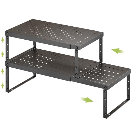 RUILALIFE-Expandable-Cabinet-Organizer-Shelf-With-Adjustable-Height-Stackable-Kitchen-Countertop-Organizer-Rack-Adjustable-Shelf-Riser-For-Kitchen-Counter-Pantry-Cupboard-Desk-Tabletop RUILALIFE Expandable Cabinet Organizer Shelf With Adjustable Height, Stackable Kitchen Countertop Organizer Rack, Adjustable Shelf Riser For Kitchen Counter, Pantry, Cupboard, Desk, Tabletop - Image 1
