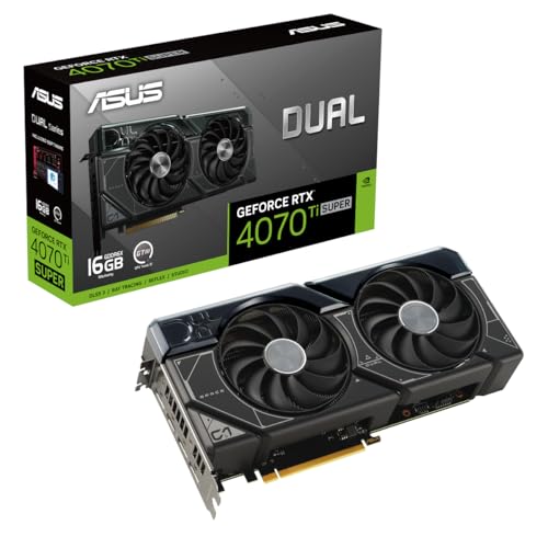 Asus Dual GeForce RTX 4070 Ti Super 16GB GDDR6X Gaming Graphics Card (Nvidia RTX4070 DLSS 3, PCIe...