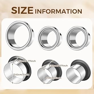 MorningRo 3 Pcs Hair Dryer Holder Insert Curling Iron Holder Stainless Steel Salon Station Appliance Hair Styling Tool Tube Comb Organizer for Hairdresser Bathroom(Sliver,3"+2"+2")