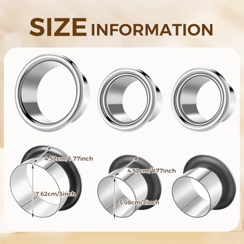 MorningRo 3 Pcs Hair Dryer Holder Insert Curling Iron Holder Stainless Steel Salon Station Appliance Hair Styling Tool Tube Comb Organizer for Hairdresser Bathroom(Sliver,3"+2"+2")