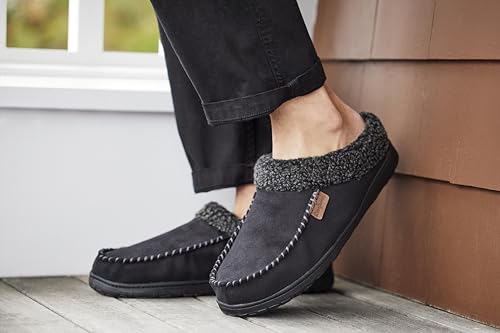 Image of Dearfoams Men's Brendan Indoor /Outdoor Breathable Memory Foam Clog House Shoe with Wide Widths Slipper