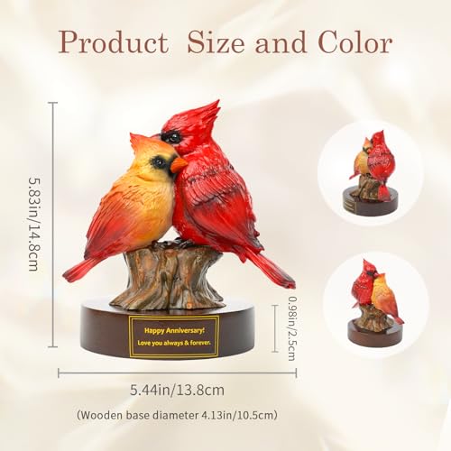 Estatua decorativa de cardinal para San Valentín miniatura 2