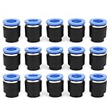 PPF10 Pneumatik-Rohrstopfen 50er-Pack |Schnellsteckkappen aus Kunststoff und Messing |Pneumatische Rohrverschraubungen für pneumatische Systeme/Hotelausrüstung |10 mm