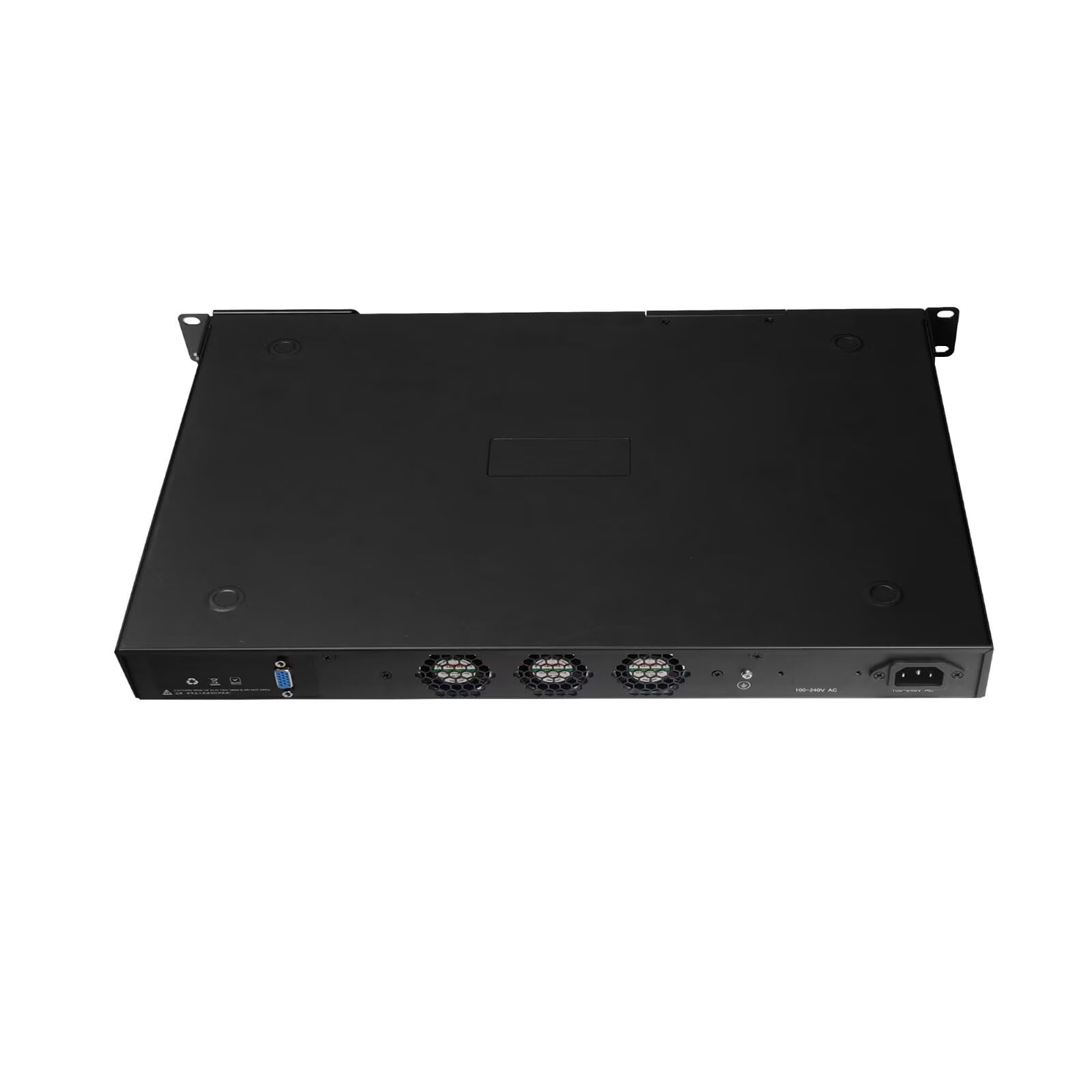 19” Firewall Hardware Quad Core N100, 1U Rackmount Router PC with 4 x i226V 2.5G LAN, OPNsense Network Security Appliance with USB3.0, VGA, Barebone (No RAM/SSD/System)