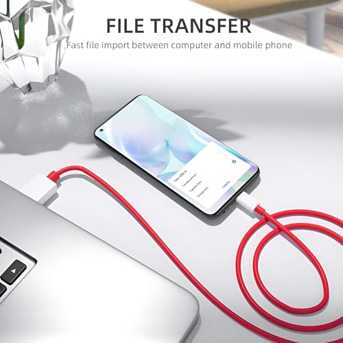 Image of AILKIN Vismac Oneplus 80W Charging Cable USB to Type C Warp Charger /Dash Super Charge Cable for Oneplus11,11R,10Pro,10R,10T,9RT,9R,8R,8T Cable for 6 /6T /7 /7T,Ce2 Lite 5G,Ce 3 5G,Ce3 Lite